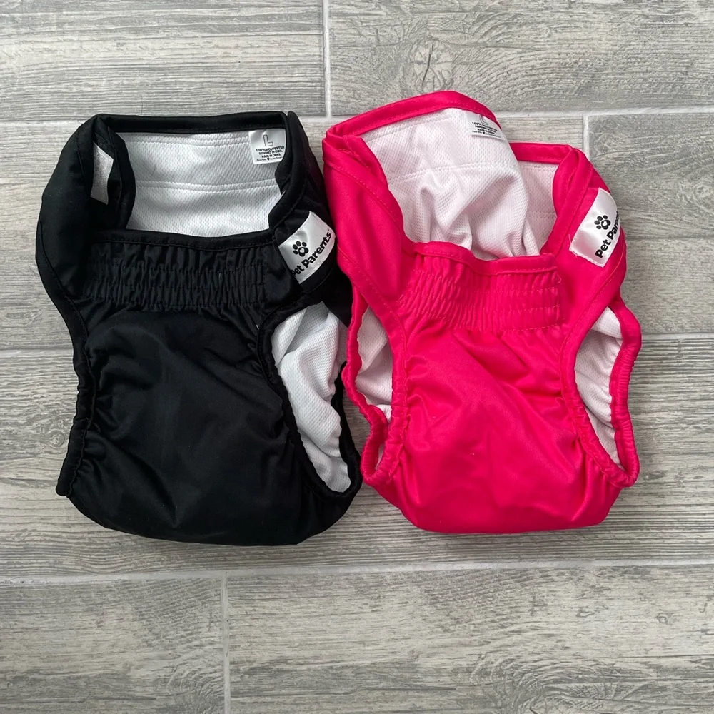 Reusable Pet Diapers- Black and Pink